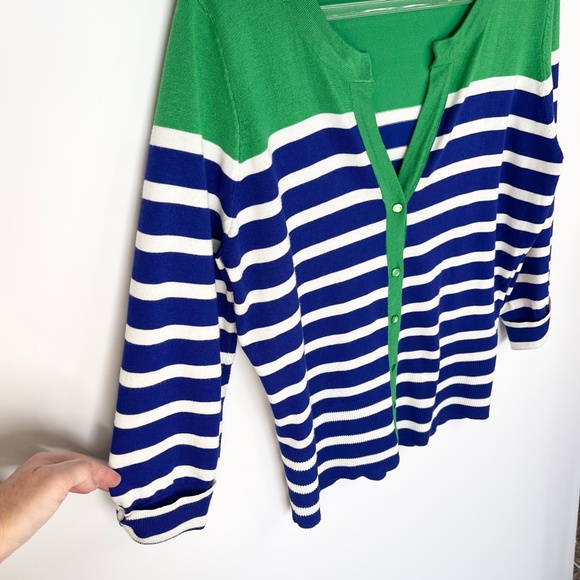 RED by Saks Fifth Avenue Women’s Cardigan Size XL Blue Green Colorblock XL - Picture 5 of 9